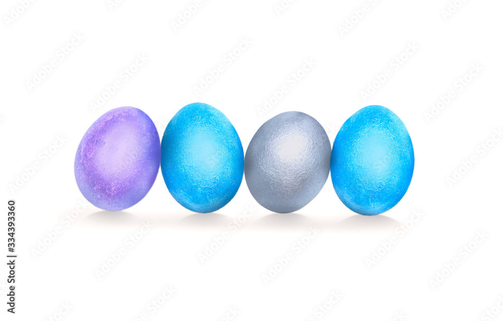 Beautiful Easter eggs on white background Beautiful Easter eggs on white background