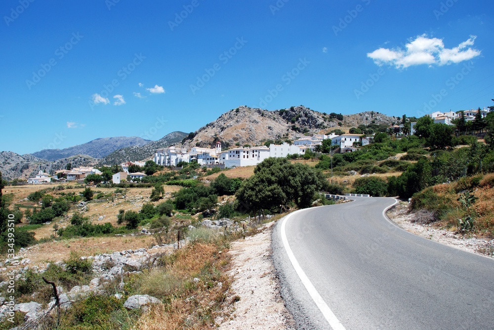 General view of town, Benaocaz, Spain.