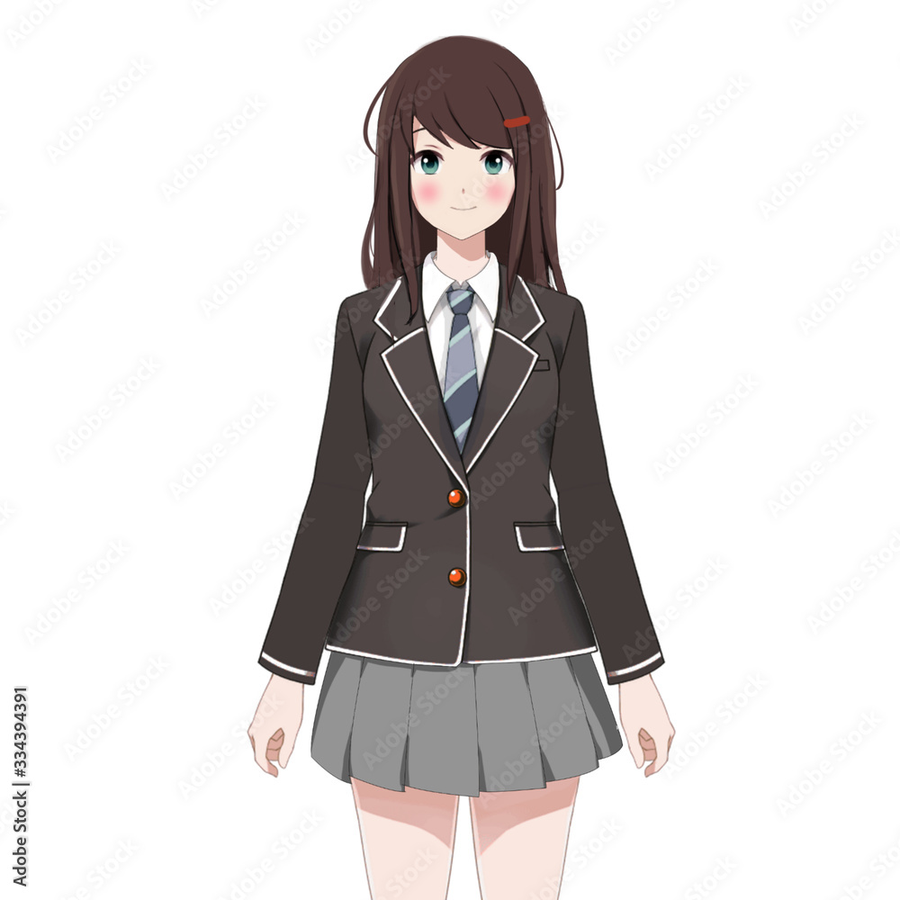 Anime girl, manga girl, Anime Illustration. Anime girl, manga girl, Anime Illustration.