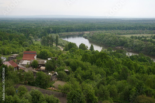 Mountain view of the Sura river