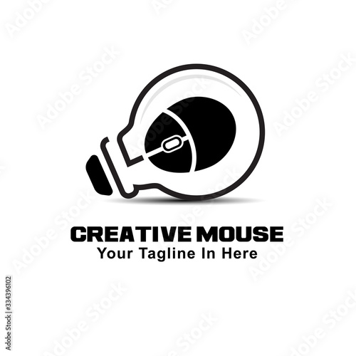 Creative mouse computing logo design ins