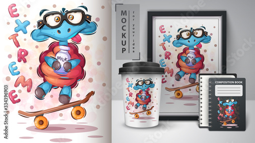 Turtle skateboard poster and merchandising
