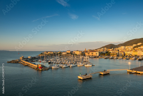 Ajaccio, Corsica / France.03/10/2015.Panoramic view of the port © goyoconde