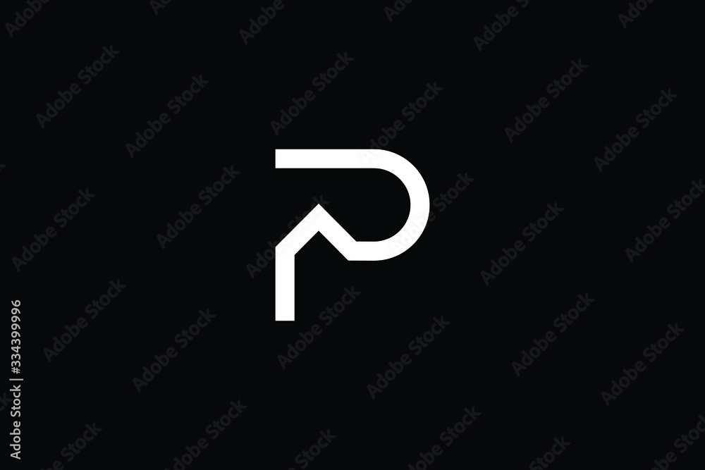 Logo design of P in vector for construction, home, real estate, building, property. Minimal awesome trendy professional logo design template on black background. Logo design of P in vector for construction, home, real estate, building, property. Minimal awesome trendy professional logo design template on black background.