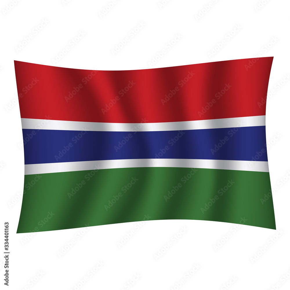 Gambia flag background with cloth texture. Gambia Flag vector illustration eps10. - Vector Gambia flag background with cloth texture. Gambia Flag vector illustration eps10. - Vector