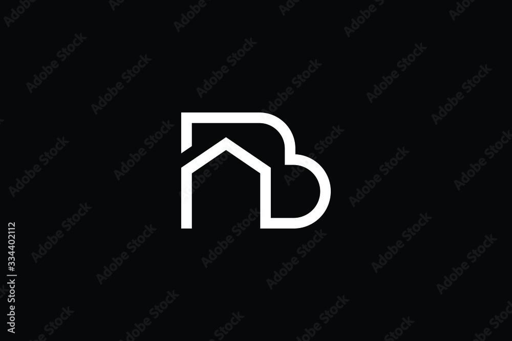 Logo design of B in vector for construction, home, real estate, building, property. Minimal awesome trendy professional logo design template on black background. Logo design of B in vector for construction, home, real estate, building, property. Minimal awesome trendy professional logo design template on black background.