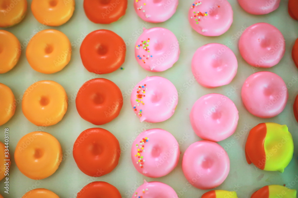 Donuts Color on table