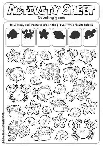Activity sheet counting game 1