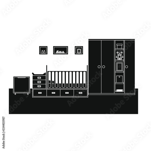 baby room on white background