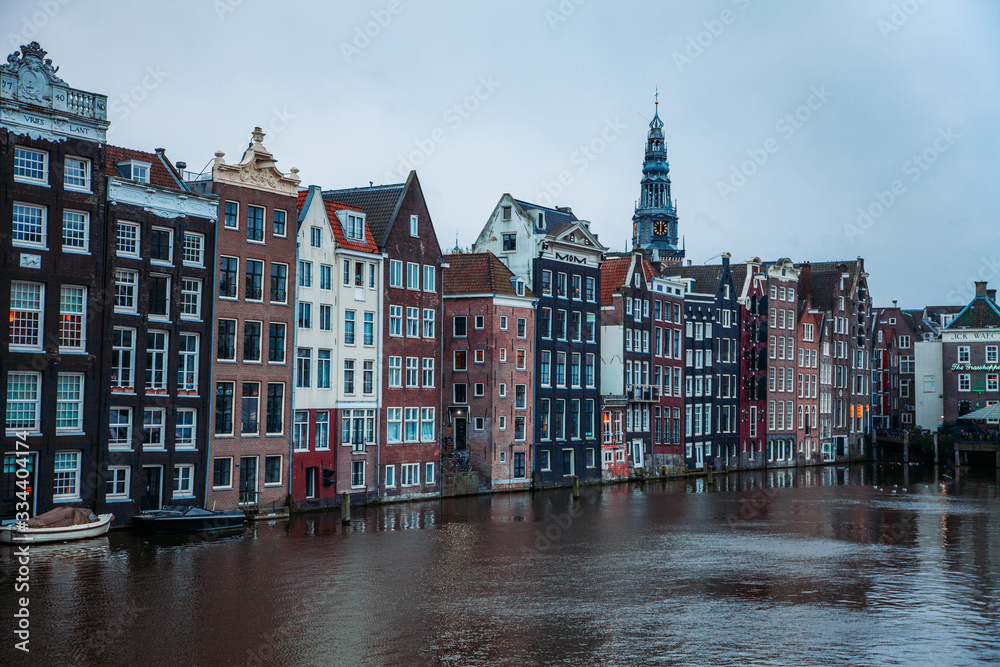 Buildings by the River in Amsterdam