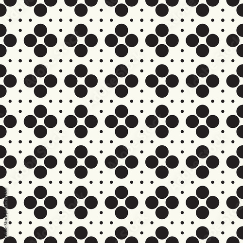 Seamless pattern halftone design. Modern textile print with dots. Vector fashion background. Grid of circles.