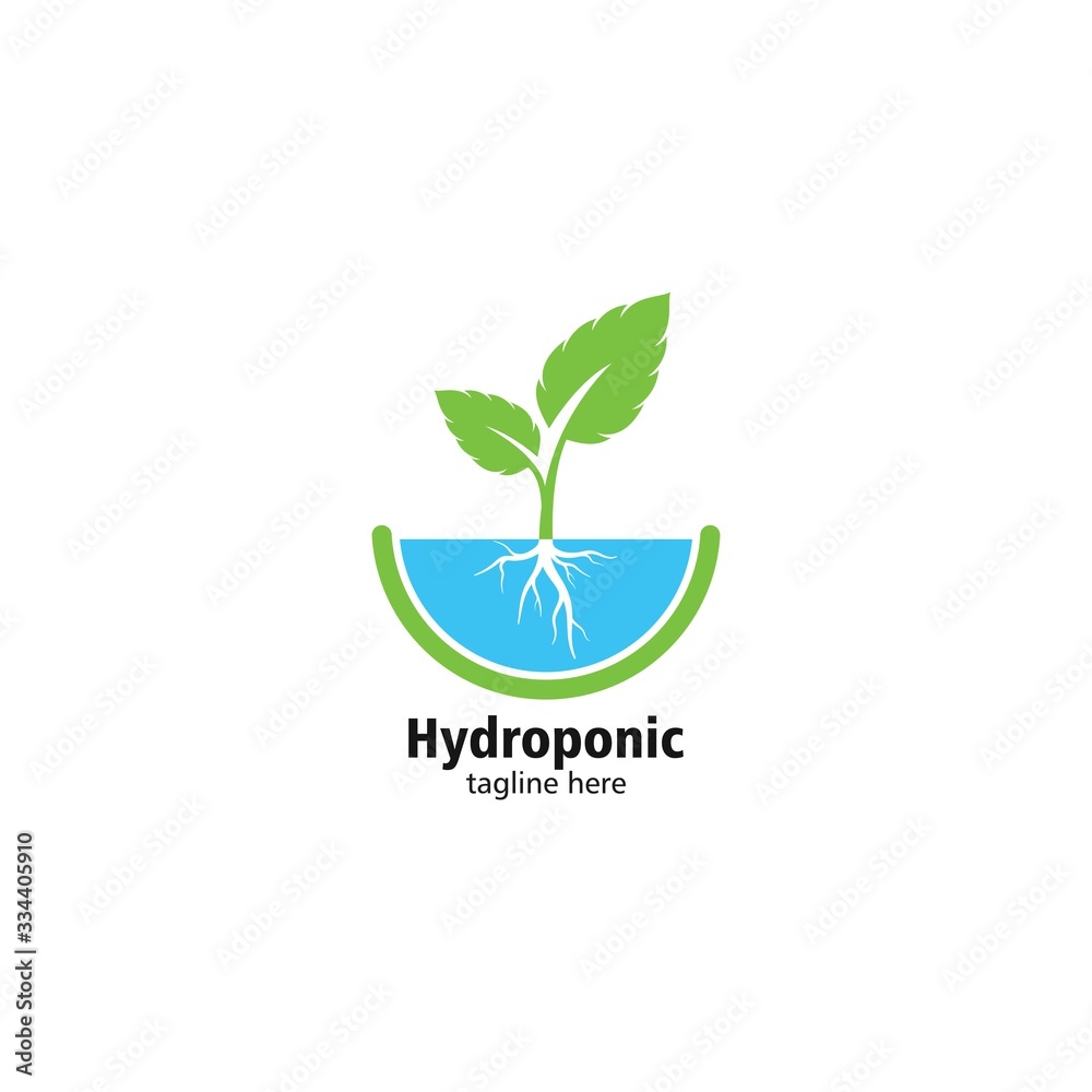 Hydroponic logo vector icon illustration Hydroponic logo vector icon illustration