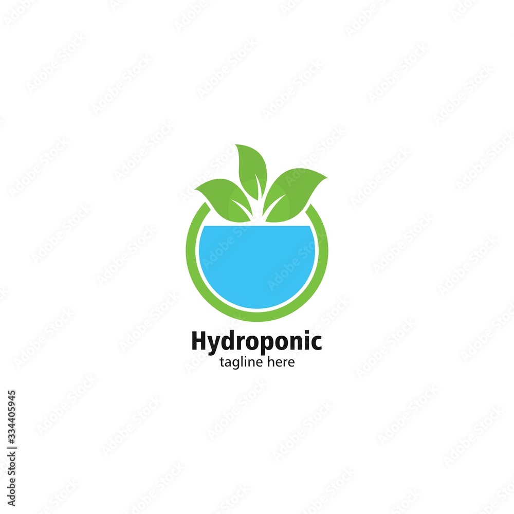 Hydroponic logo vector icon illustration Hydroponic logo vector icon illustration