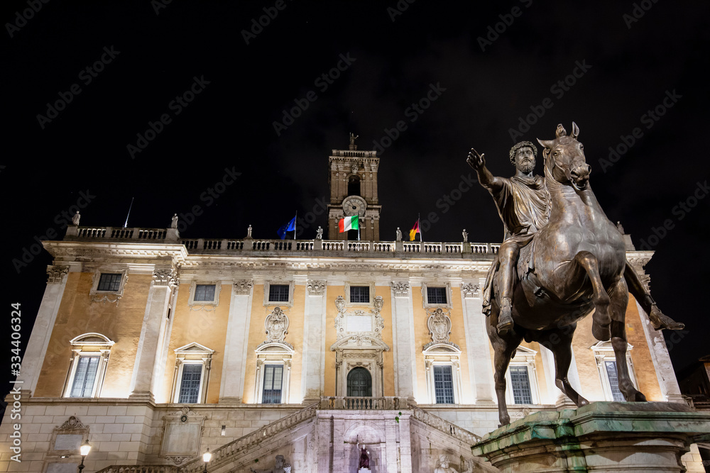 bronze capitol sculpture of Marcus Aurelius on horseback