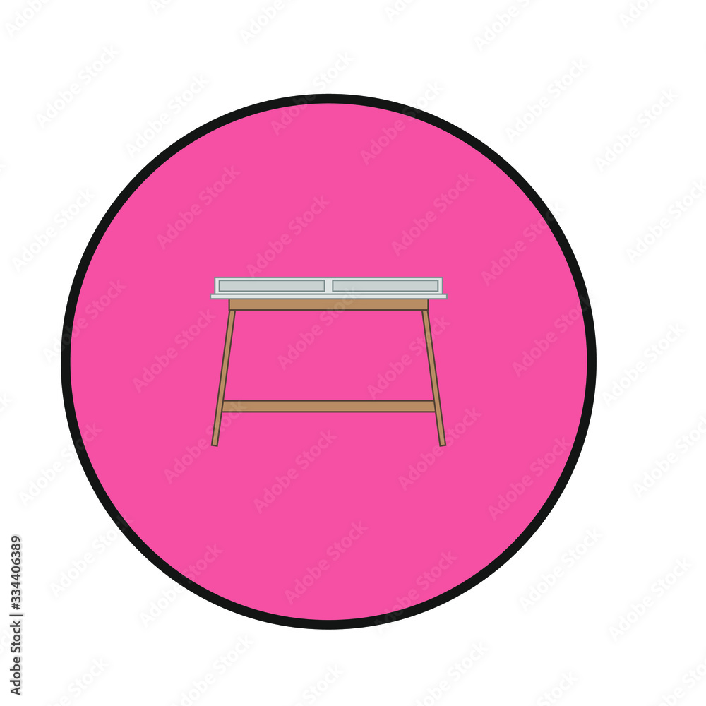 office table on white background office table on white background