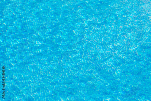 background of blue small tiles at a swimming pool as harmonic background with waves