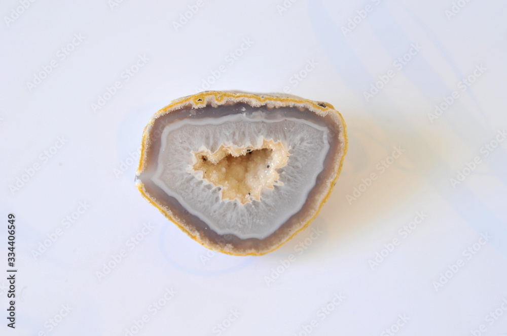 Mineral stone with sparkle on the inside