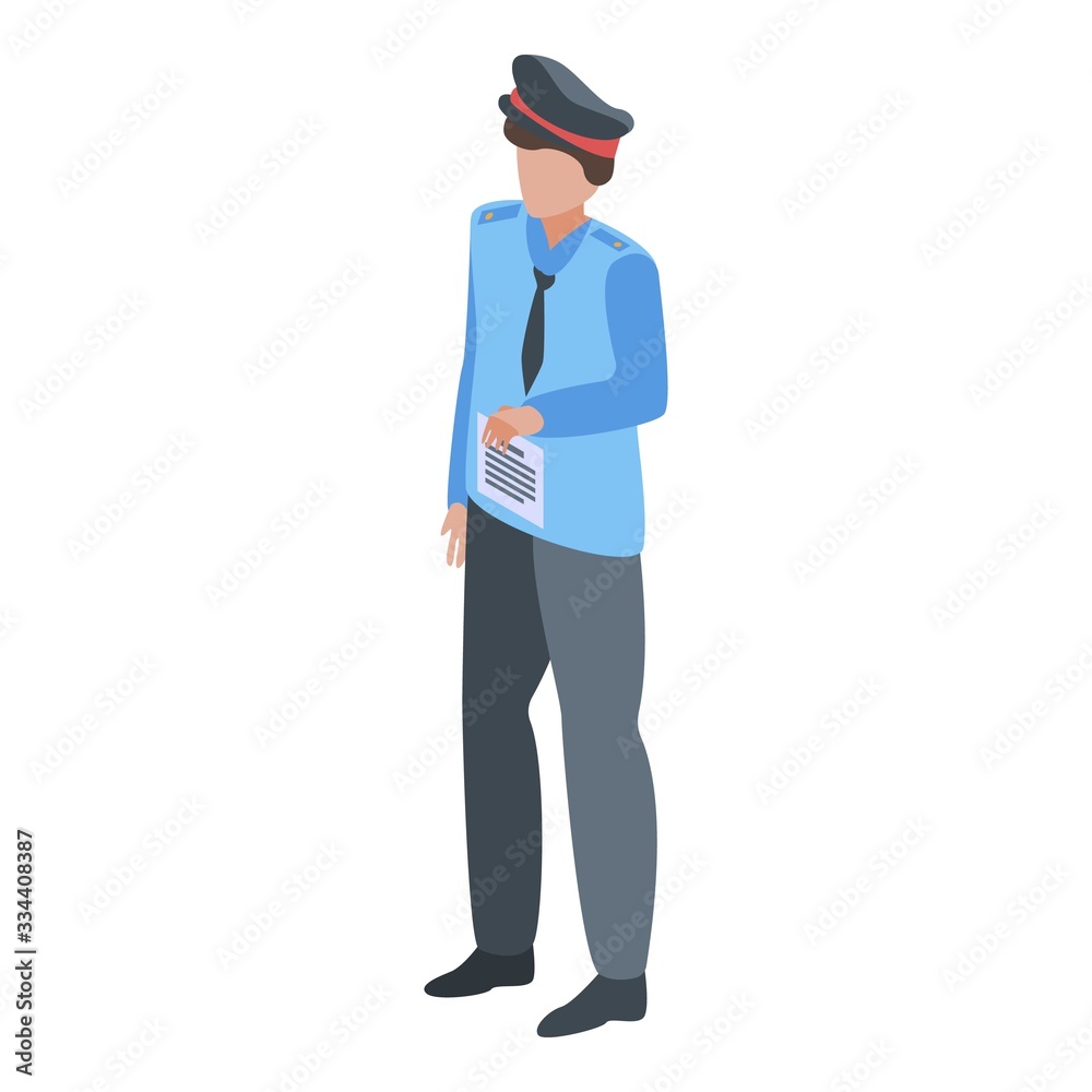 Police penalty paper icon. Isometric of police penalty paper vector icon for web design isolated on white background