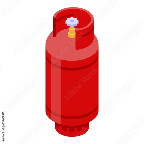 House gas cylinder icon. Isometric of house gas cylinder vector icon for web design isolated on white background