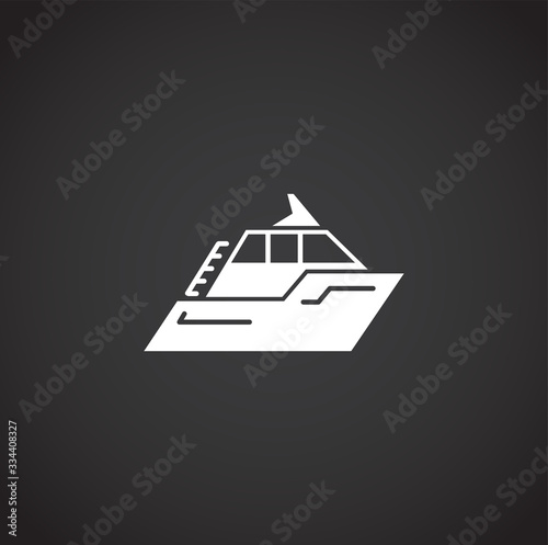 Ship related icon on background for graphic and web design. Creative illustration concept symbol for web or mobile app