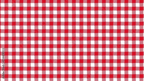 Gingham check pattern of red. Seamless loop.