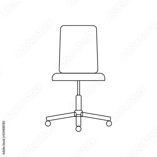 office chair on white background