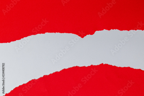 Wallpaper Mural Red torn paper with white copy space. Torontodigital.ca