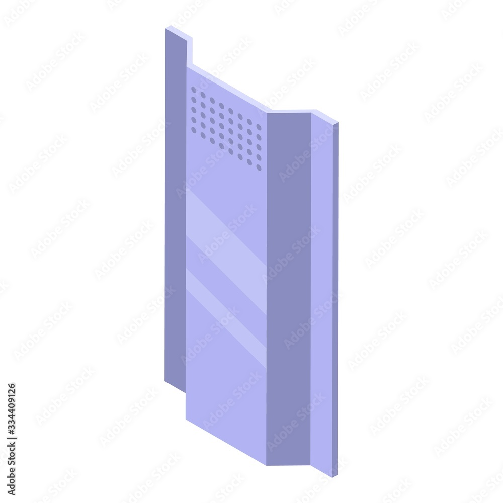 Police steel shield icon. Isometric of police steel shield vector icon for web design isolated on white background Police steel shield icon. Isometric of police steel shield vector icon for web design isolated on white background