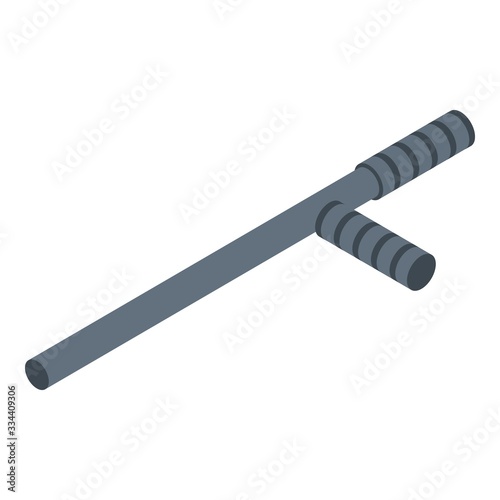 Police baton icon. Isometric of police baton vector icon for web design isolated on white background