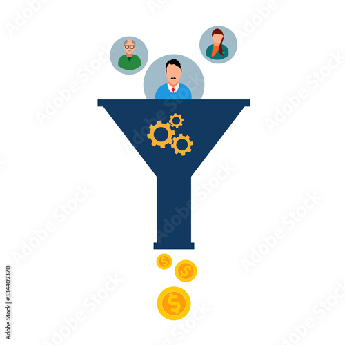 sales funnel icon web design vector eps 10