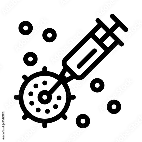 injection exactly to appointed place icon vector. injection exactly to appointed place sign. isolated contour symbol illustration