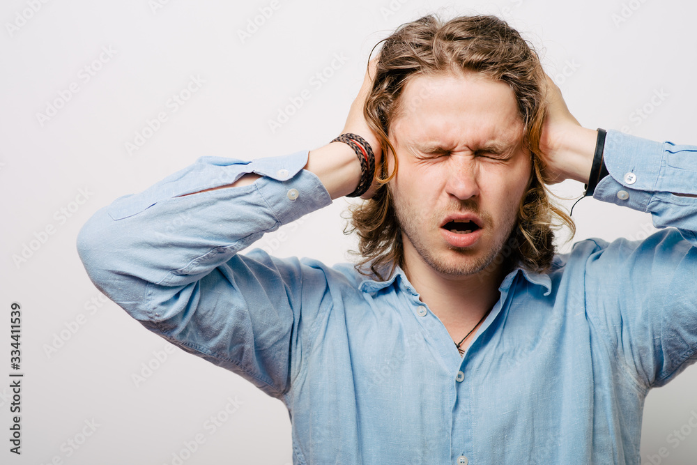 Close ears man Close ears man