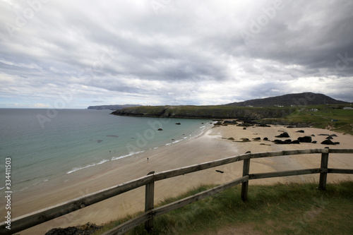 Durness -   Scotland   UK - August 11  2018  The beaches at Durness peninsula  Scotland  Highlands  United Kingdom