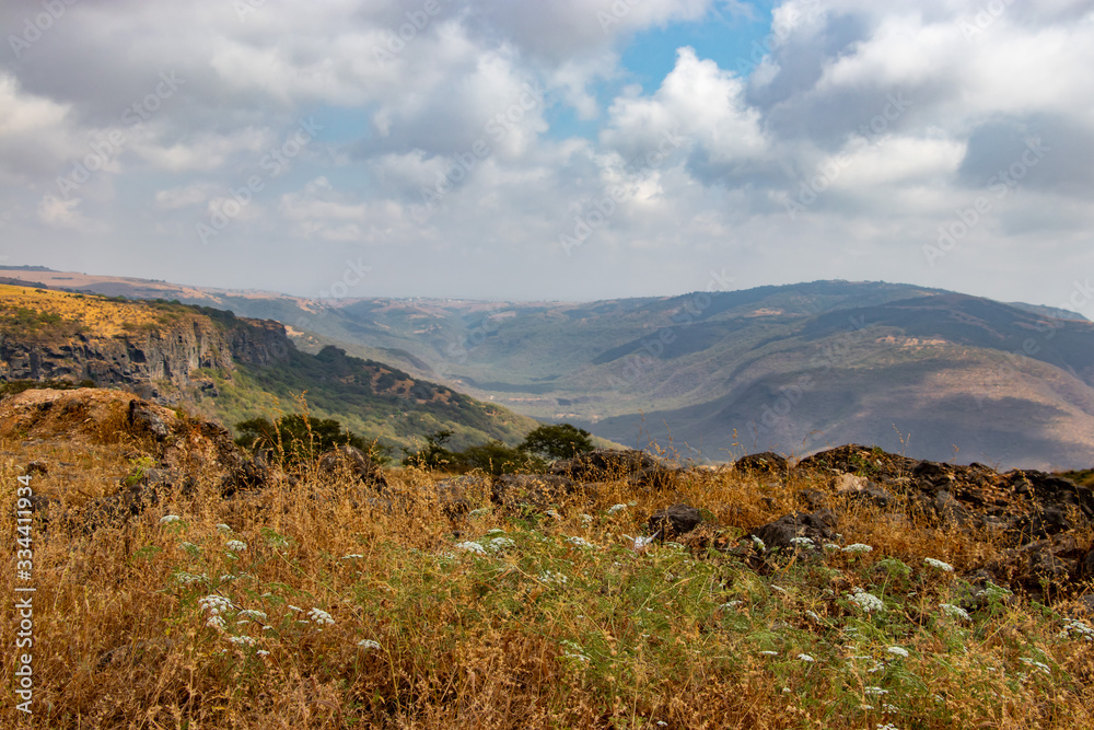 View of top of Wadi Razat near Salalah in Oman