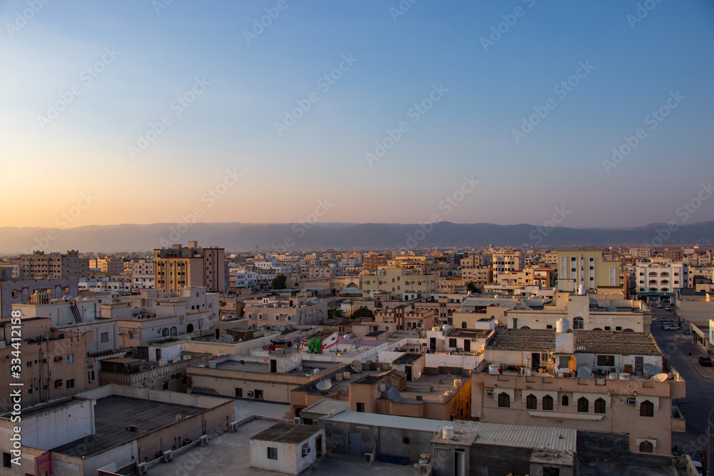 View from Hotel balcony over Salalah in Oman