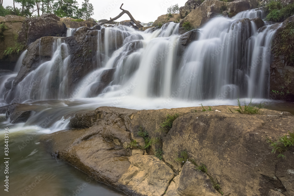 Fototapeta premium Amazing and Beautiful waterfall in Meghalaya Northeast India