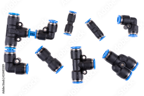 Many kind of plastic quick coupling or fittings equipment connector for air