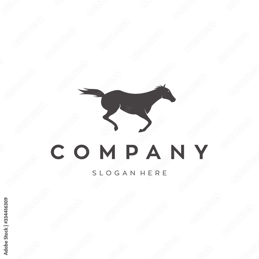 Horse logo template symbol for business. Horse racing logo