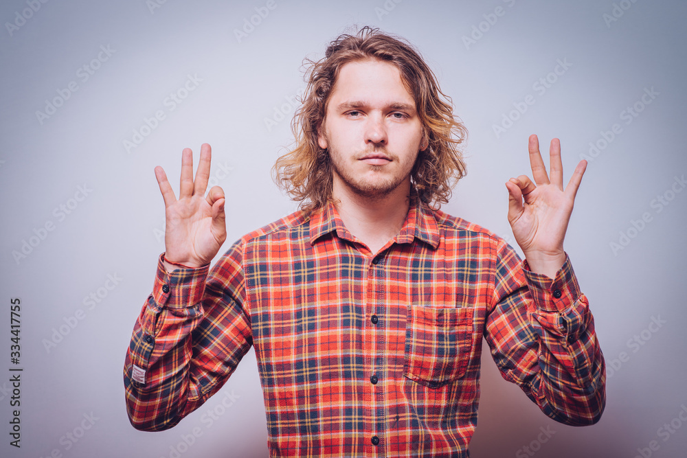 Portrait man, eyes closed, in meditation Portrait man, eyes closed, in meditation