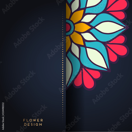 Card or invitation with mandala pattern