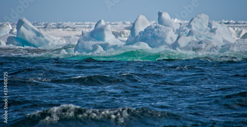 Sea Ice, Edge of Pack Ice 80º N, Arctic, Svalbard, Norway, Europe © Al Carrera