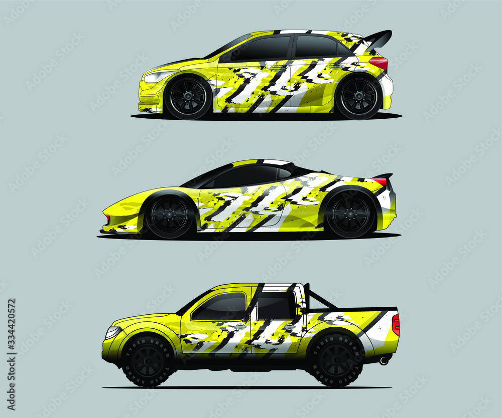 Car decal graphic wrap vector pack, abstract background Car decal graphic wrap vector pack, abstract background