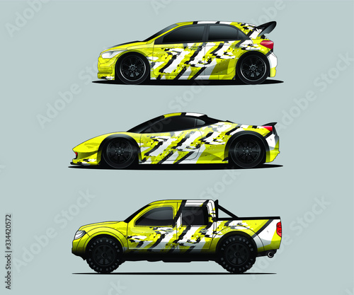 Car decal graphic wrap vector pack  abstract background