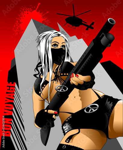 gun and a girl
