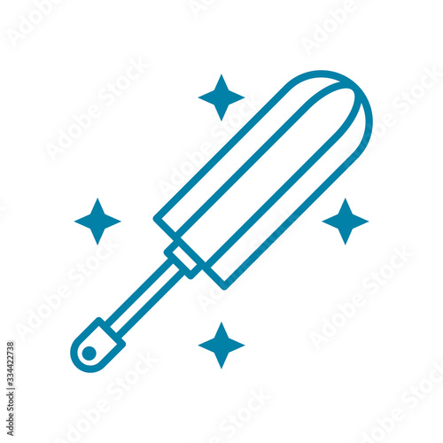 cleaning element icon, line style