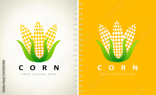 Ear of corn logo vector. Food design.