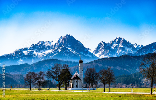 famous st coloman church near schwangau - bavaria photo