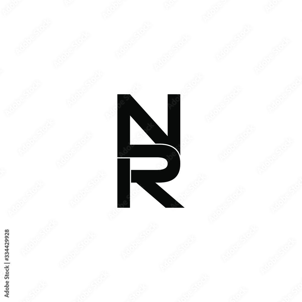 nr letter original monogram logo design nr letter original monogram logo design