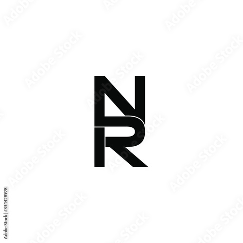 nr letter original monogram logo design