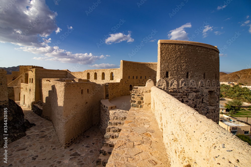 Inside the historic Unesco site Bahla castle near Nizwa in Oman